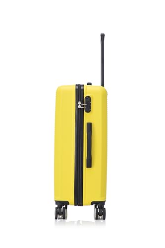 Detalle de CELIMS Maleta de Cabina Aprobada por 100+ Aerolíneas – Ligera y Rígida en ABS, 55x40x20, Amarillo
