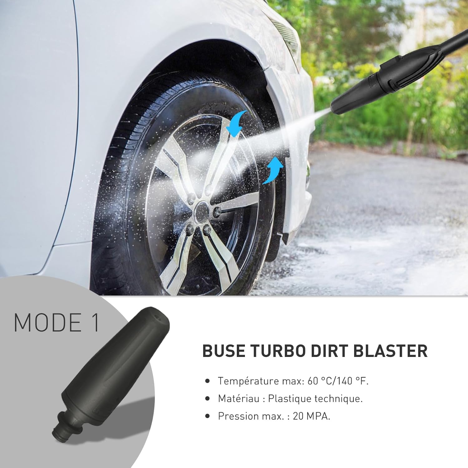 Thumbnail 1 de LeapBeast Lance de Nettoyeur Haute Pression pour Karcher K2–K7 – Buse Double et Rotative