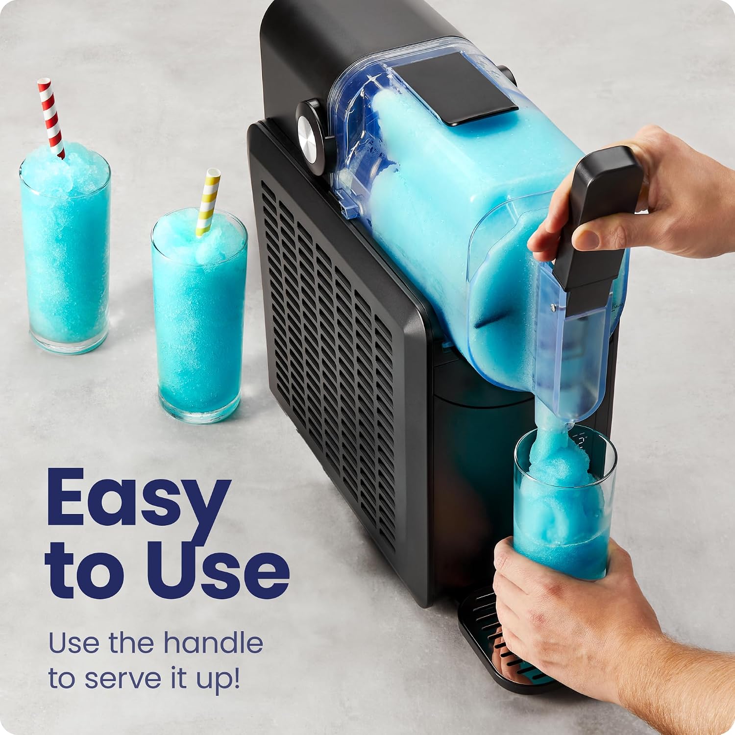 Detalle de Iceman by Chefman Slush-Ease 68oz Slushie Machine (RJ62-BLACK-AM)