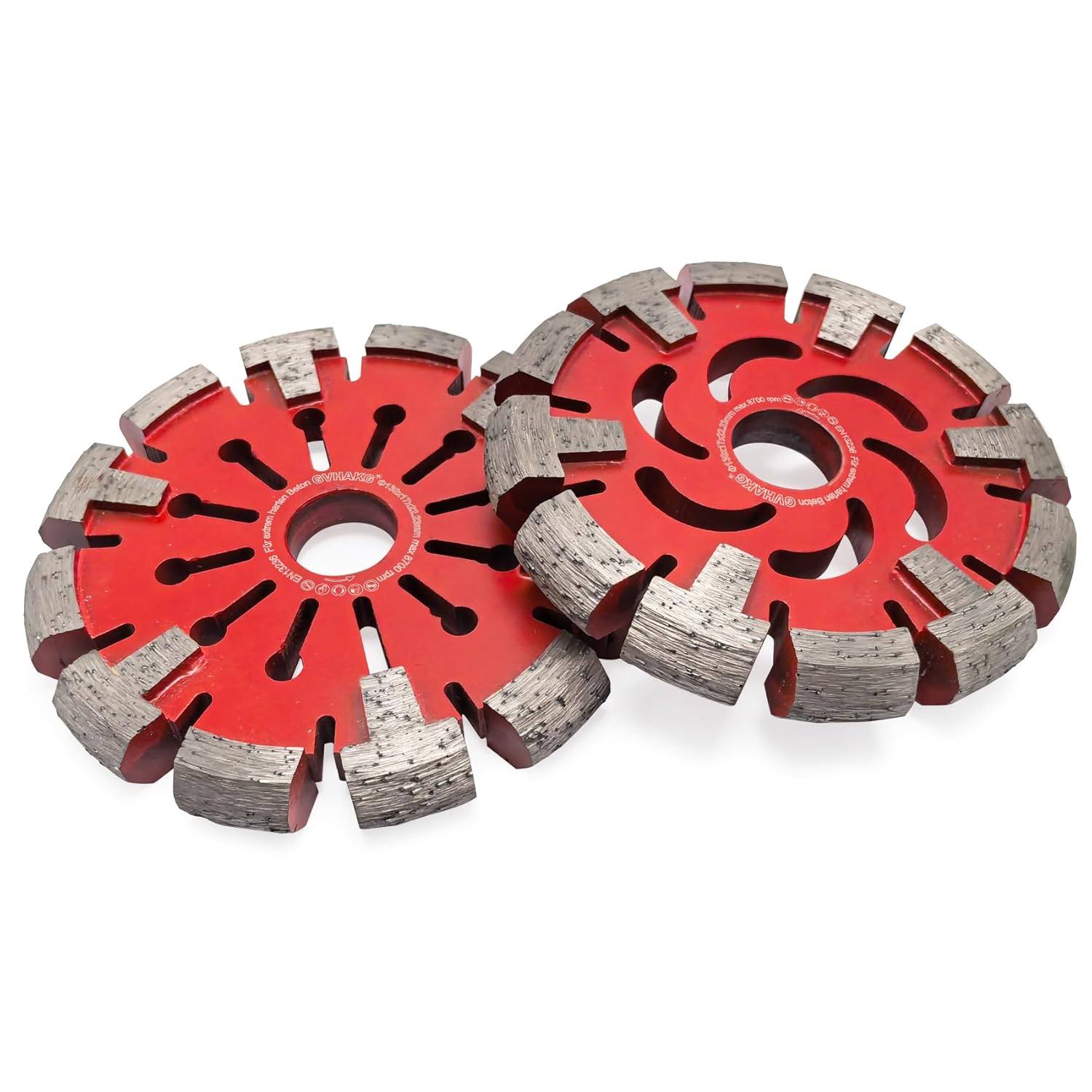 Detalle de GVHAKG Diamant Frässcheibe 130 mm, 17 mm Segmentbreite (22,23 mm) für Fußbodenheizung