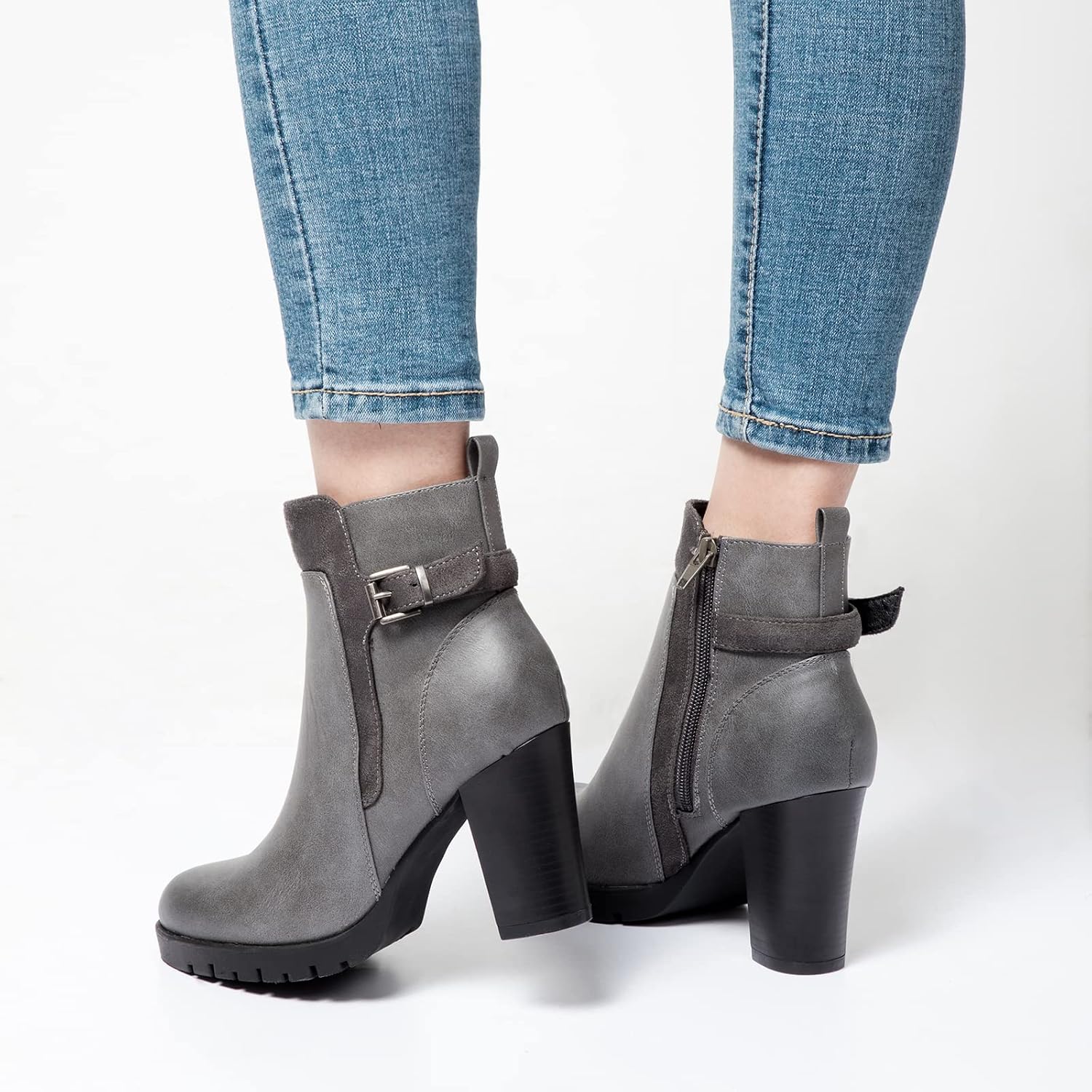 Detalle 2 de Mysoft Women's Ankle Boots, 3.2-Inch Heel