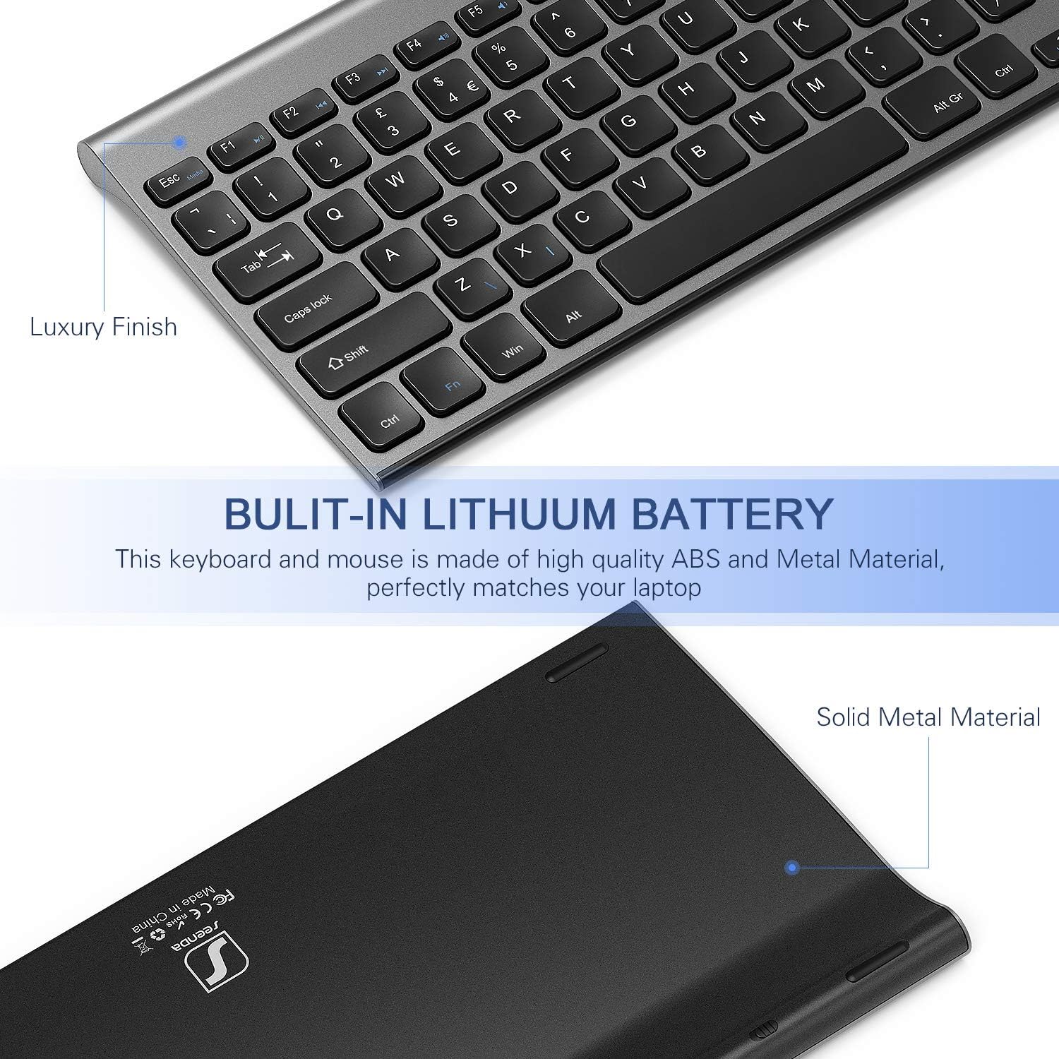 Thumbnail 1 de seenda WGJP-031 compact wireless keyboard and mouse ⌨