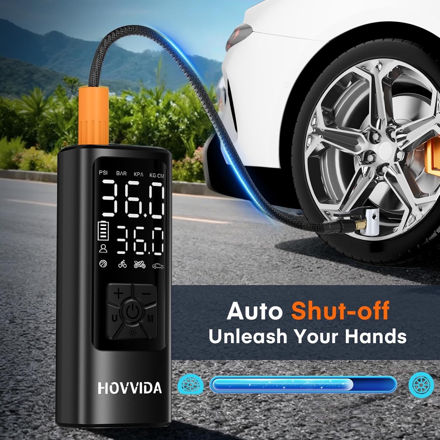 Thumbnail 5 de HOVVIDA Tire Inflator 150PSI Portable