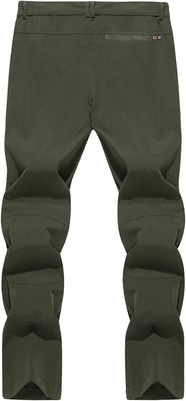 Detalle de EKLENTSON Men's Trousers: Lightweight Quick-Dry Hiking Trousers with 4 Zip Pockets