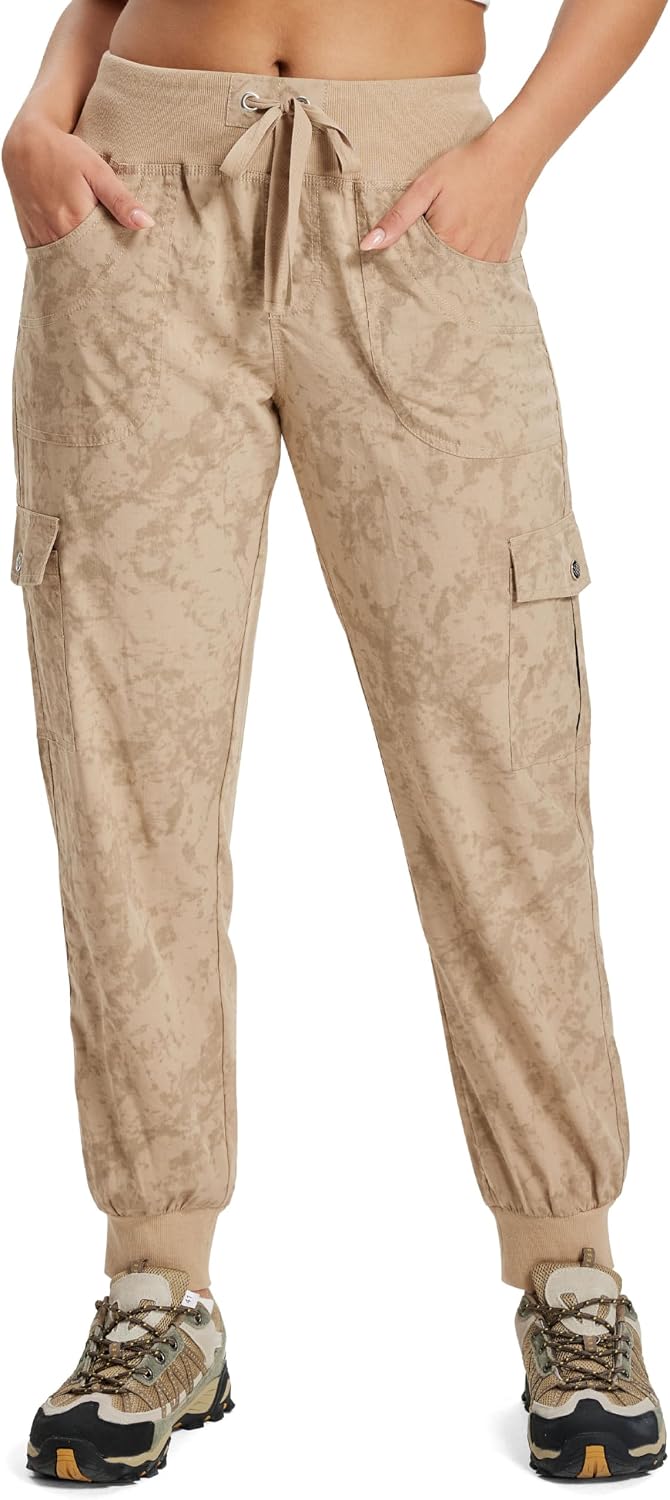 Detalle de MoFiz Women's Lightweight Hiking Cargo Pants