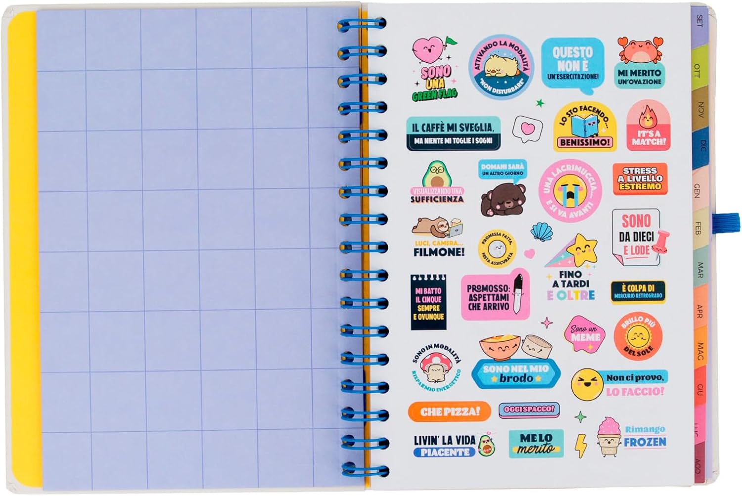 Detalle 2 de Diario scolastico Mr. Wonderful 2026-27 Settimanale Ready – Organizzazione settimanale con tasca interna