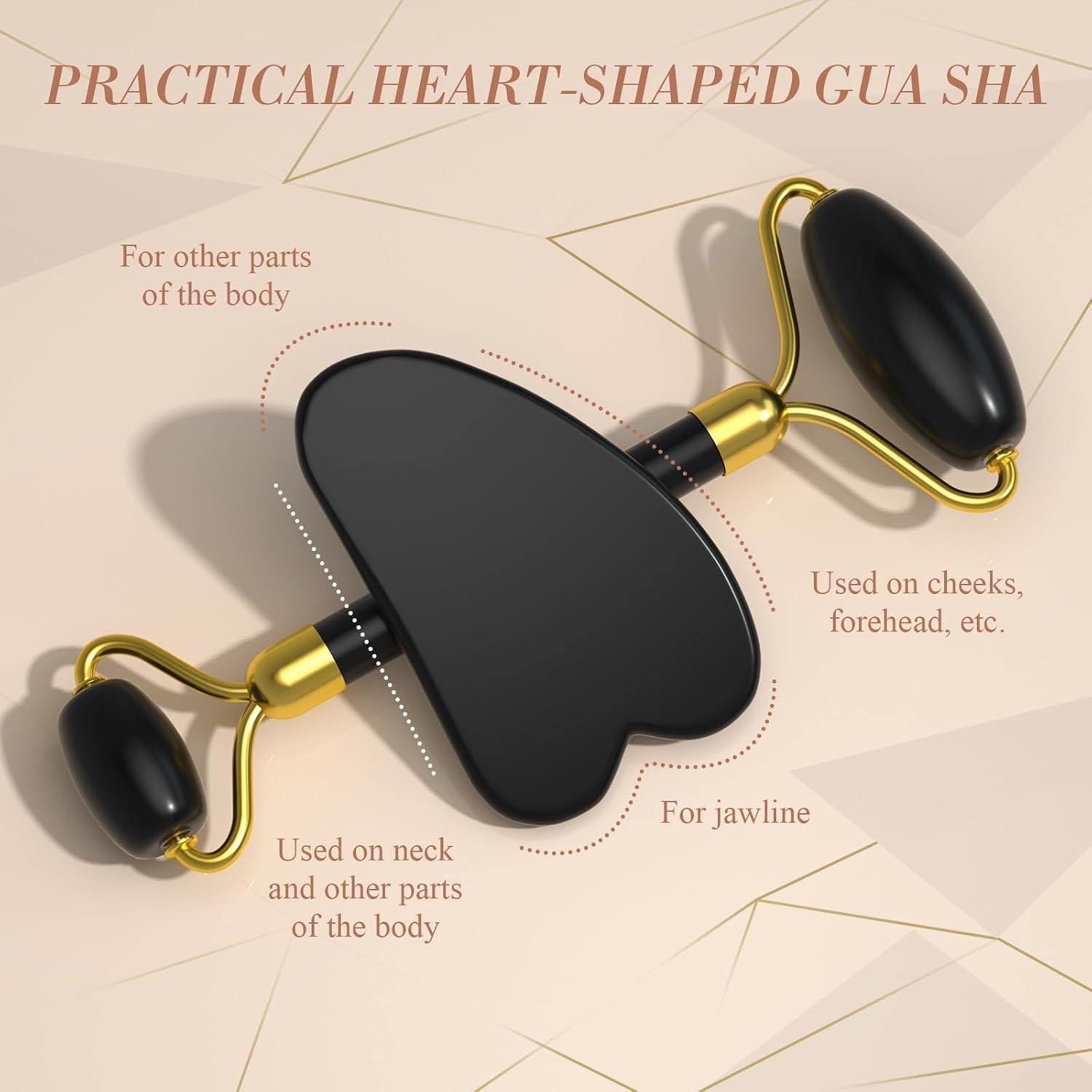 Thumbnail 4 de Jade Roller and Gua Sha Set, Natural White Jade
