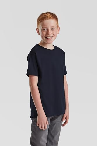 Thumbnail 3 de Fruit of The Loom T-Shirt Kids Iconic 150 T Maglietta, Blu Scuro, 14-15 Anni – Pacco da 1