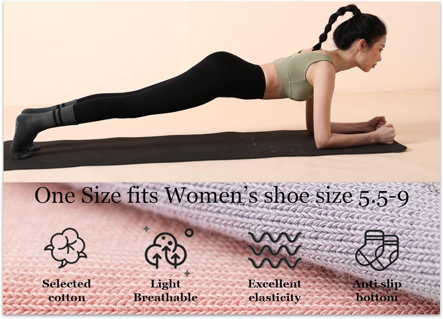 Detalle 1 de Flydo Pilates Grip Socks One Size