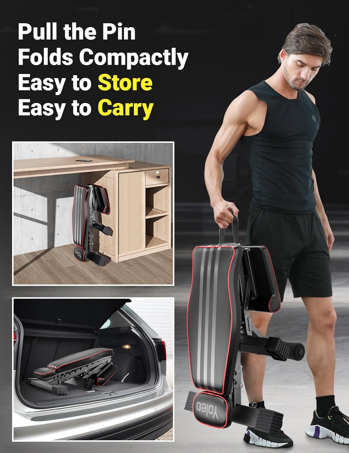 Thumbnail 4 de Yoleo Adjustable Weight Bench 660LB