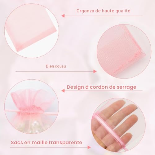 Thumbnail 2 de G2PLUS 50PCS Sacs Organza – Sachets colorés 7 x 9 cm, idéal pour bijoux et cadeaux