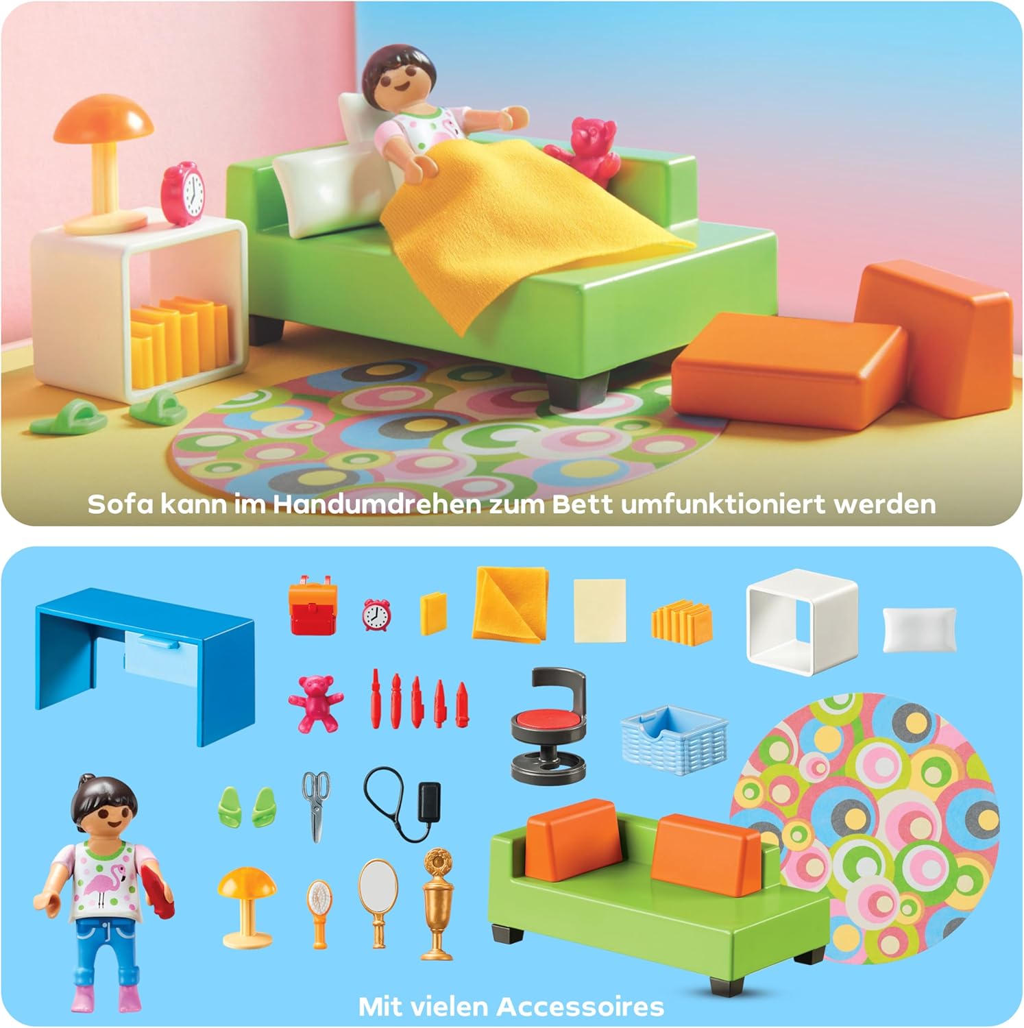 Thumbnail 4 de PLAYMOBIL Dollhouse 70209 Jugendzimmer mit Mädchenfigur und Zubehör (ab 4 Jahren)