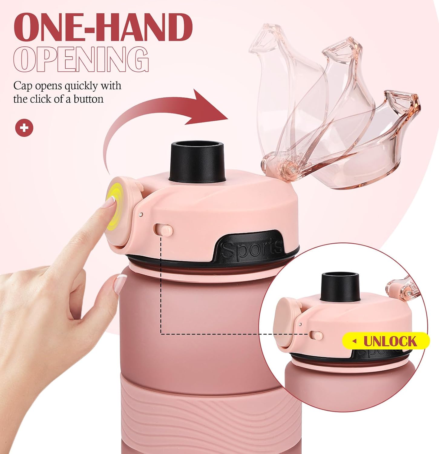 Thumbnail 3 de CodiCile botella de agua 1 L Rosa-oro