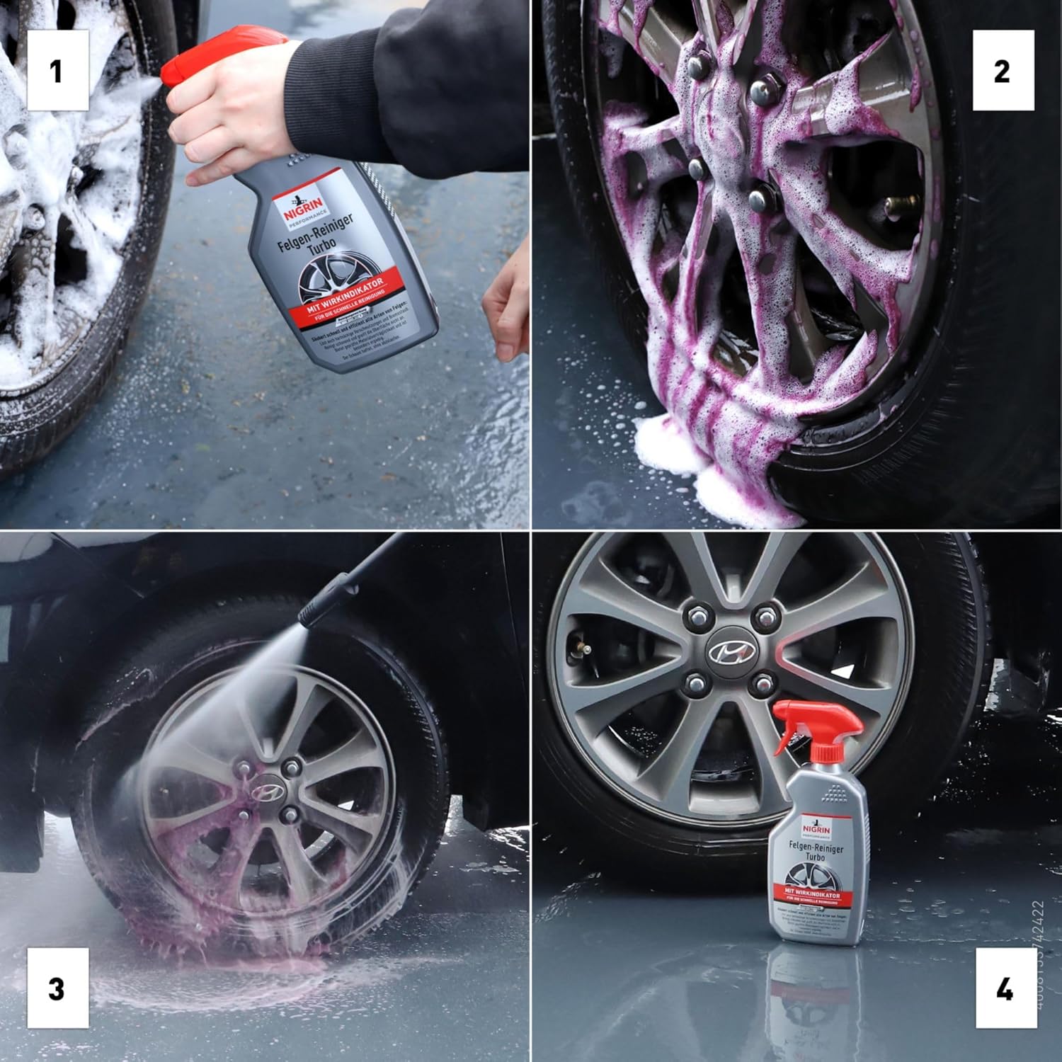 Thumbnail 5 de NIGRIN Performance Turbo Felgenreiniger, 2x 0,5 Liter – selbstaktiver, säurefreier Felgenreiniger