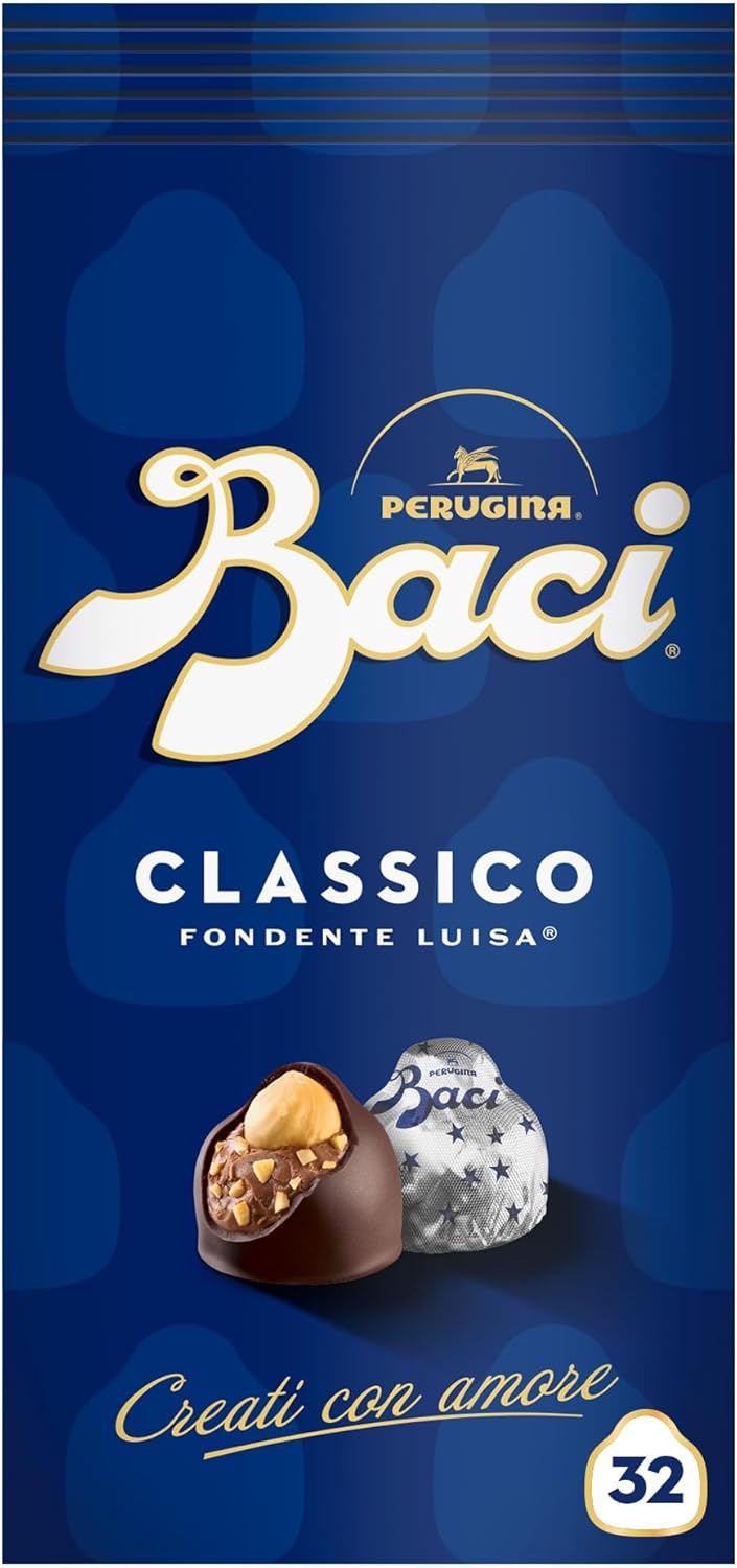 Detalle de BACI PERUGINA Classico Cioccolatini Fondenti al Gianduia, Sacchetto 400g