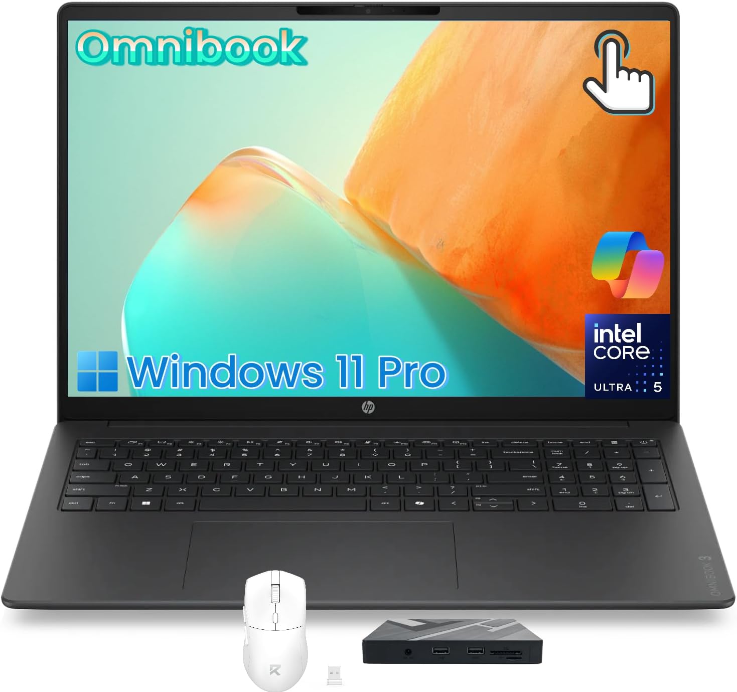 Detalle de HP 16-inch touchscreen laptop