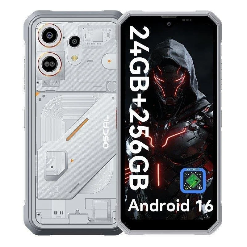 Detalle de OSCAL Marine 3 4G 8GB/256GB 6.56" Blanco: móvil rugerizado para profesionales y aventureros
