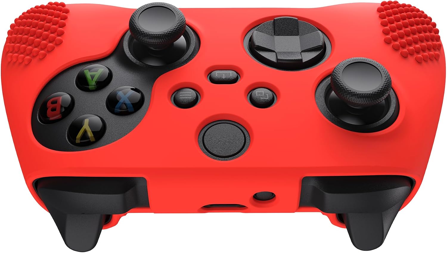 Thumbnail 6 de eXtremeRate PlayVital Passion Red 3D Studded Silicone Cover for Xbox Series X/S Controller (with 6 black thumb grips)