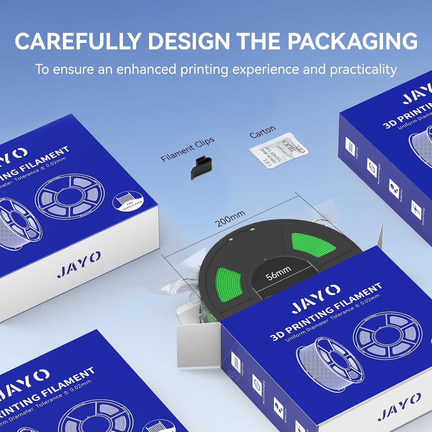 Thumbnail 6 de JAYO Matte PLA Filament 1,75 mm (matt), 1,1-kg Spule mit ca. 363 m – olivgrün
