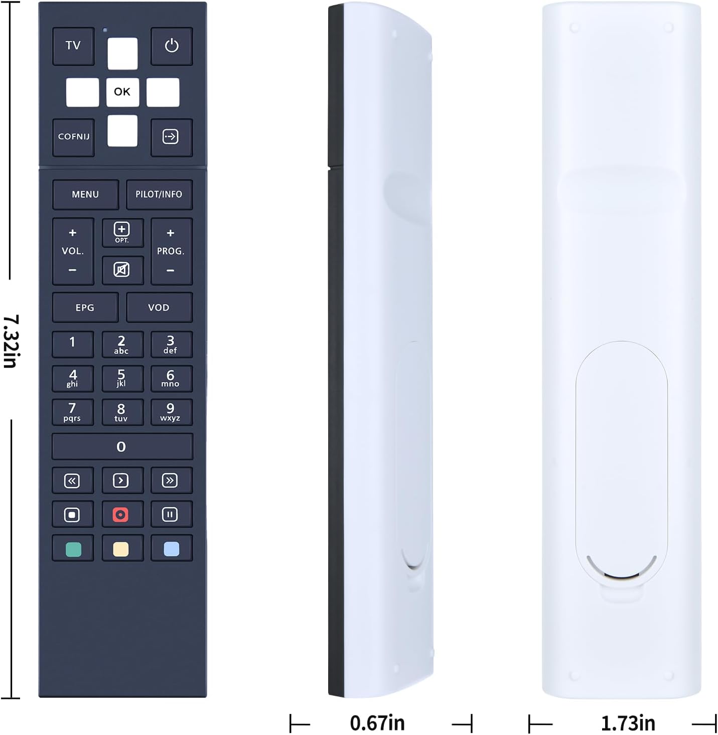 Detalle 2 de TCNOUMT Replacement Remote for Pilot NC+, Canal+ Premium Box 4K, WiFi Box & Sagemcom + DSIW74