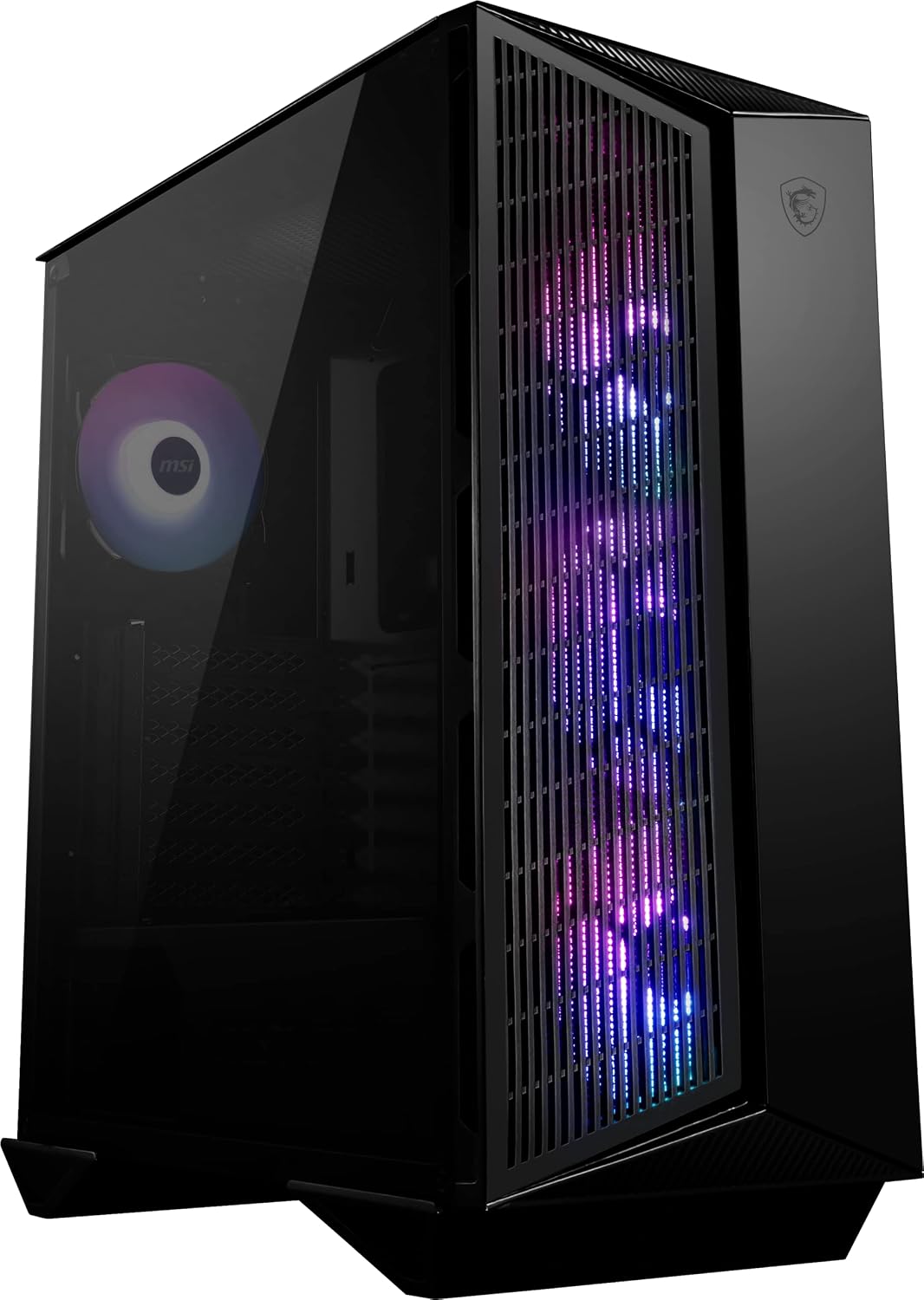 Detalle de MSI MPG GUNGNIR 300R AIRFLOW: case mid-tower per PC con airflow, Mystic Light ARGB e USB Type-C 20Gbps