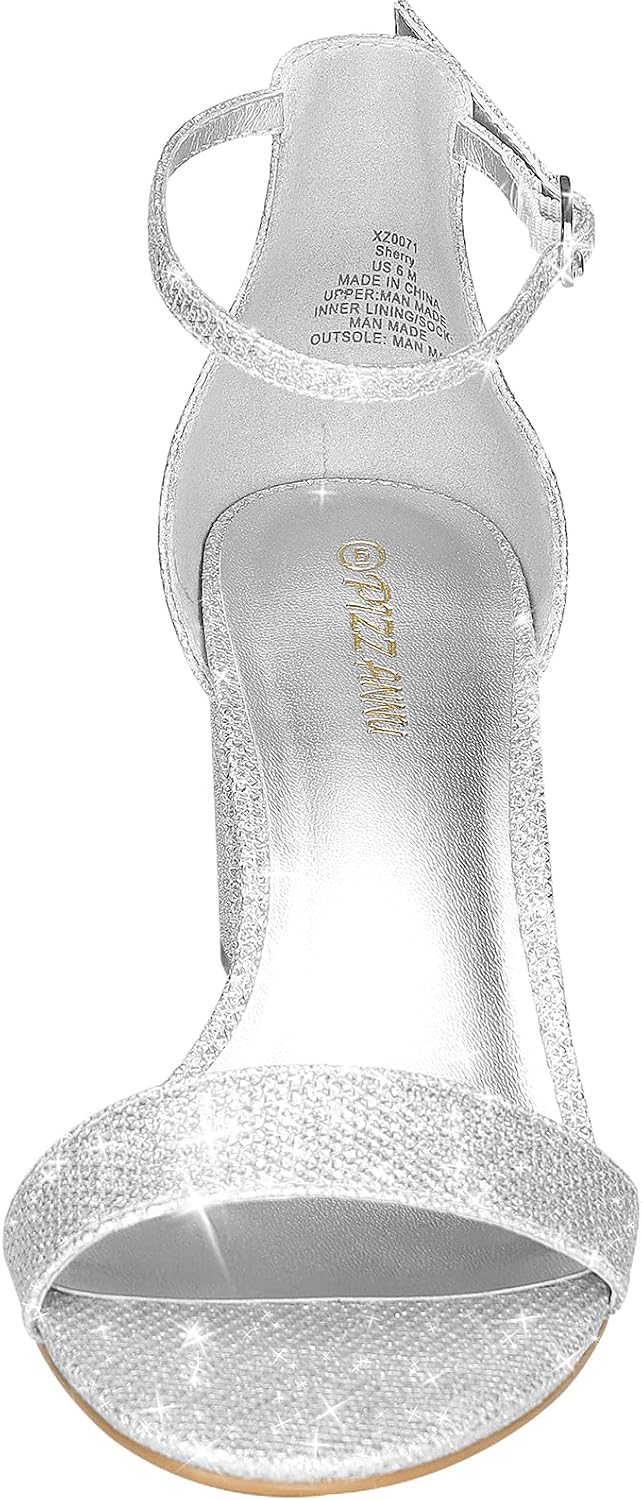 Detalle 2 de PIZZ ANNU Women’s 2-Inch Low Block Chunky Heel Sandals with Ankle Strap