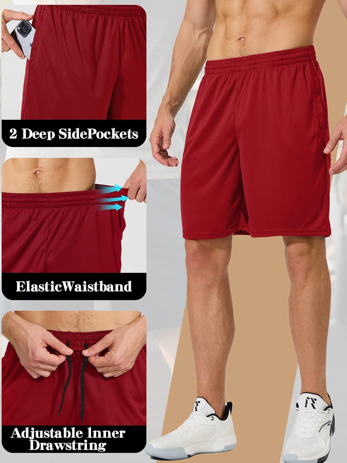 Thumbnail 2 de ZENGVEE 1/3 Pack Men's Sport Shorts