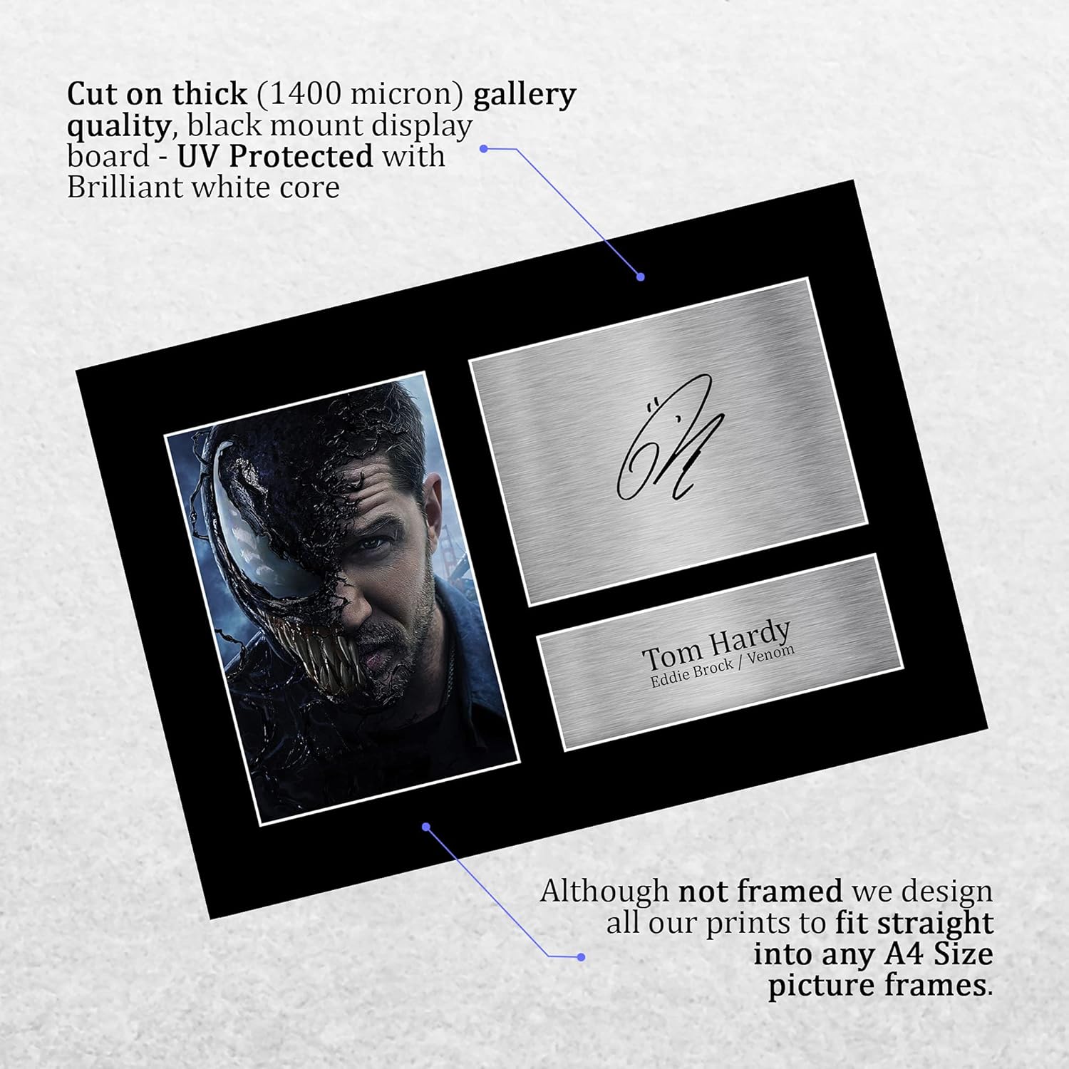 Thumbnail 2 de HWC Trading A4 Tom Hardy Venom signed autograph picture for movie memorabilia fans