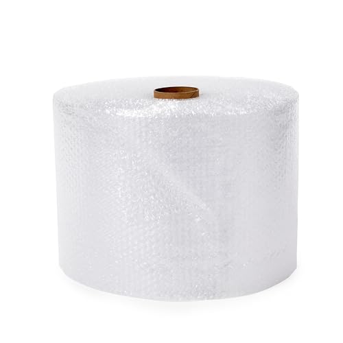 Detalle de Amazon Basics Bubble Wrap for Moving, 12-inch x 175-ft, Small 3/16" Perforated Clear