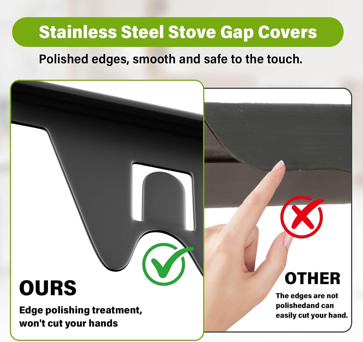 Detalle de Stove Gap Covers, Stainless Steel
