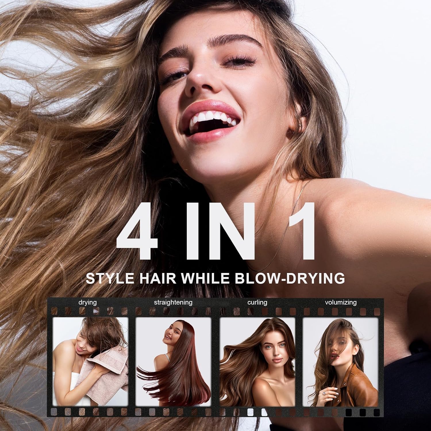 Thumbnail 3 de 4-in-1 Travel Dual Voltage Hair Dryer Brush