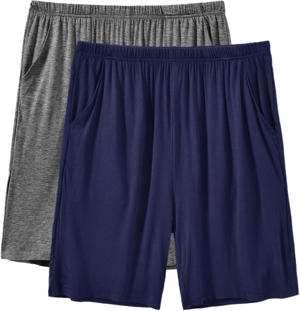 Detalle de Pyjama homme MoFiz : bas court et long en modal doux, avec poches et taille ajustable