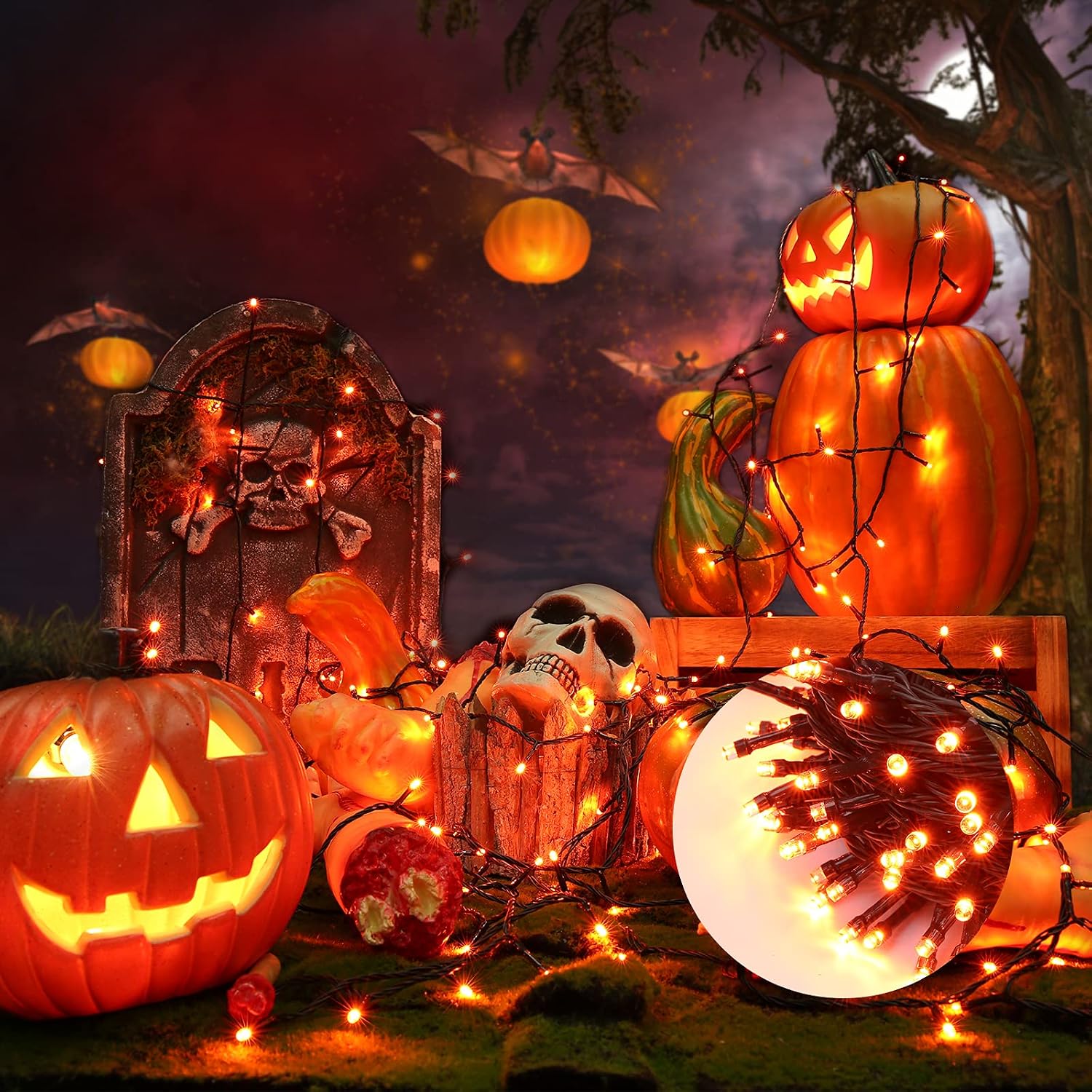 Detalle 2 de Toodour Halloween String Lights, 131 ft