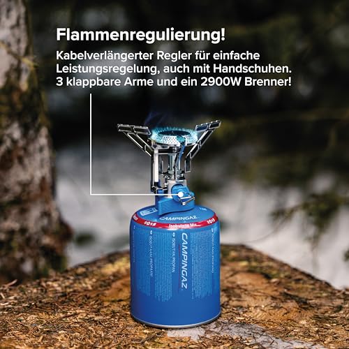 Detalle de Campingaz Twister Connect PZ Campingkocher – kompakter One-Flavor-Gaskocher mit Klickverbindung