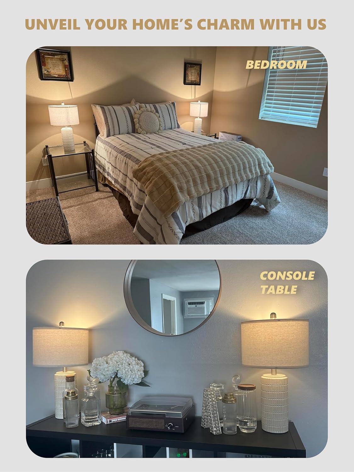 Thumbnail 1 de PoKat 23" Modern Ceramic Table Lamps 🛋