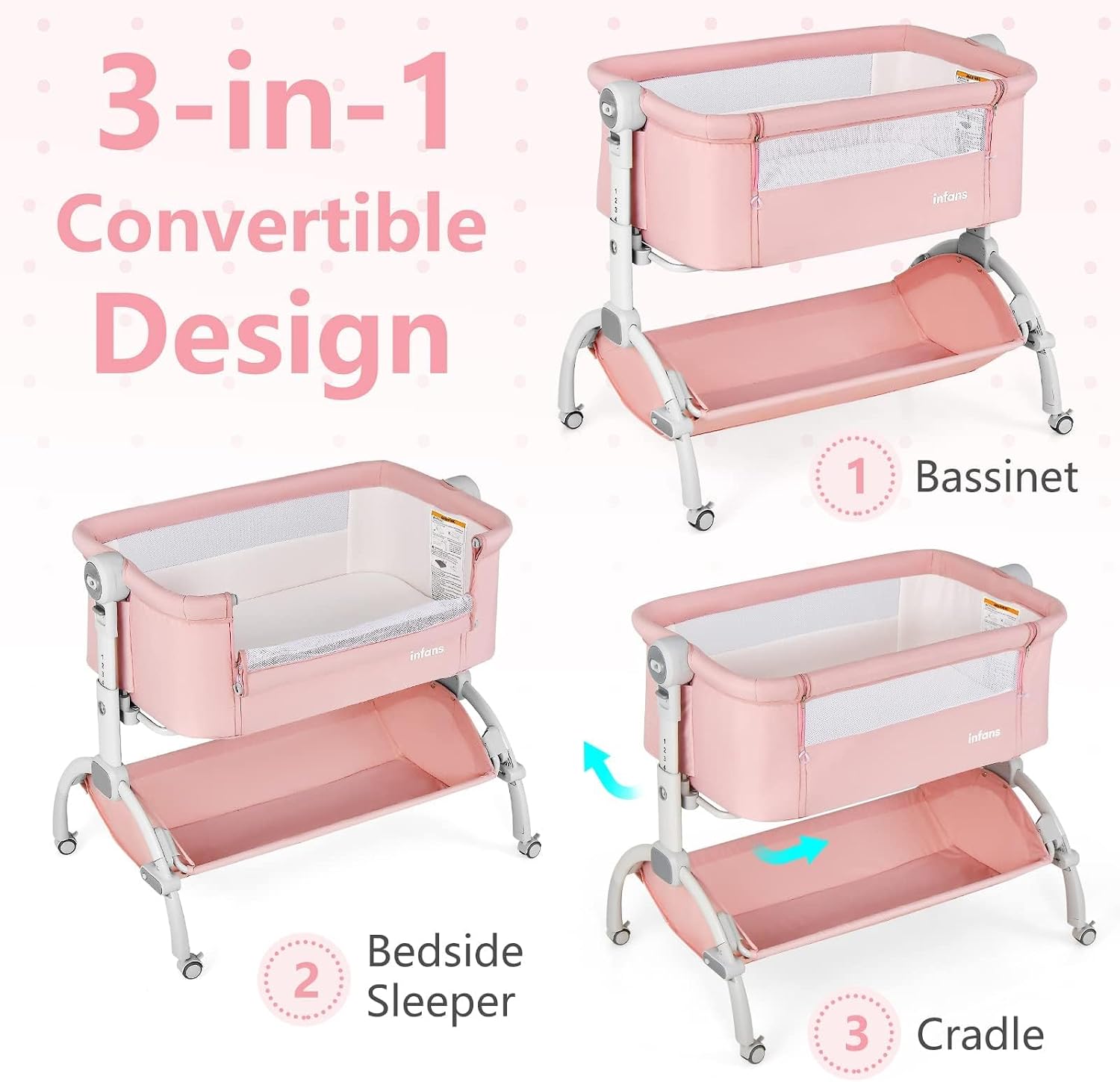 Detalle 2 de INFANS 3-in-1 Baby Bassinet