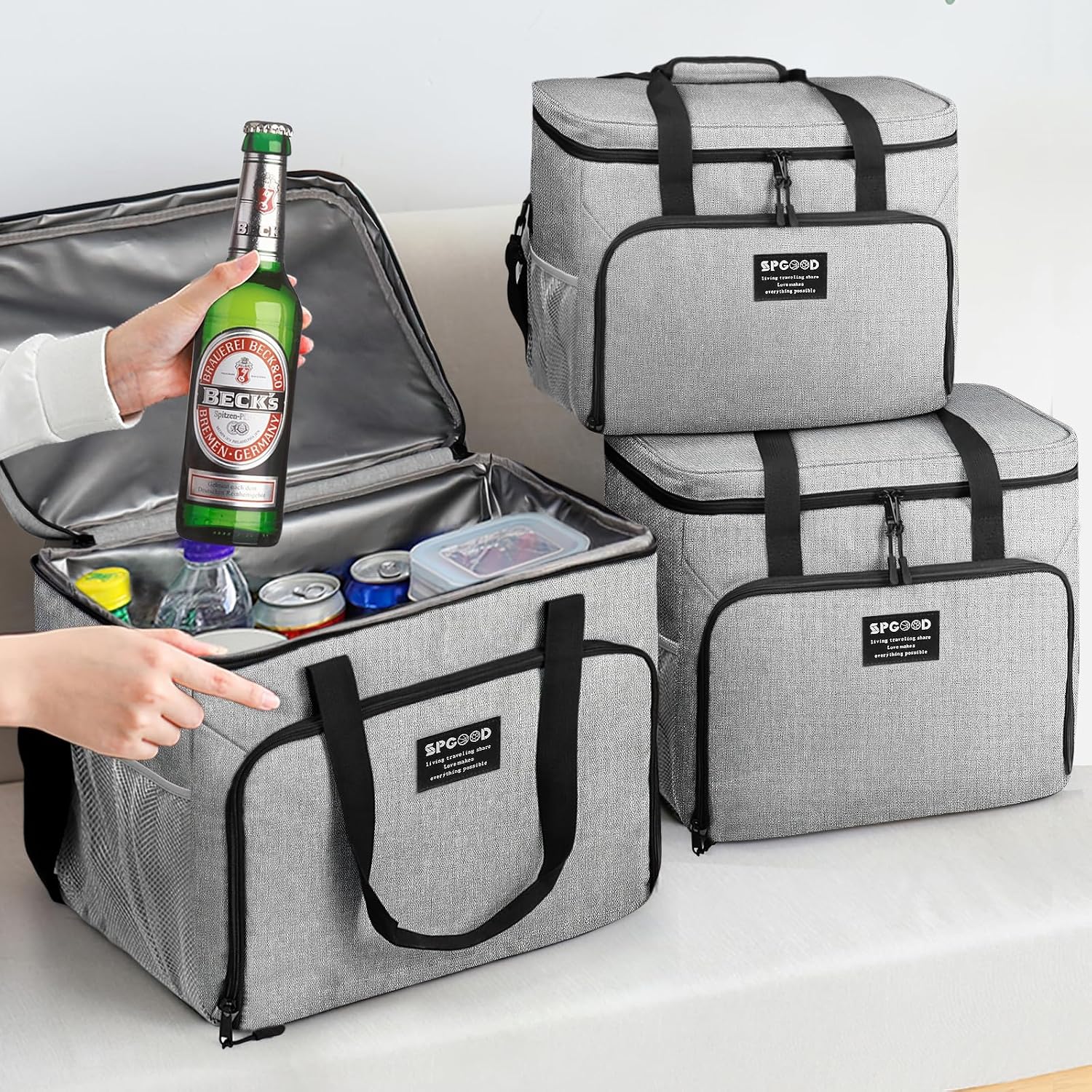 Thumbnail 4 de SPGOOD Kühltasche 40L – isoliert, faltbar, vielseitig für Picknick, Strand und Camping