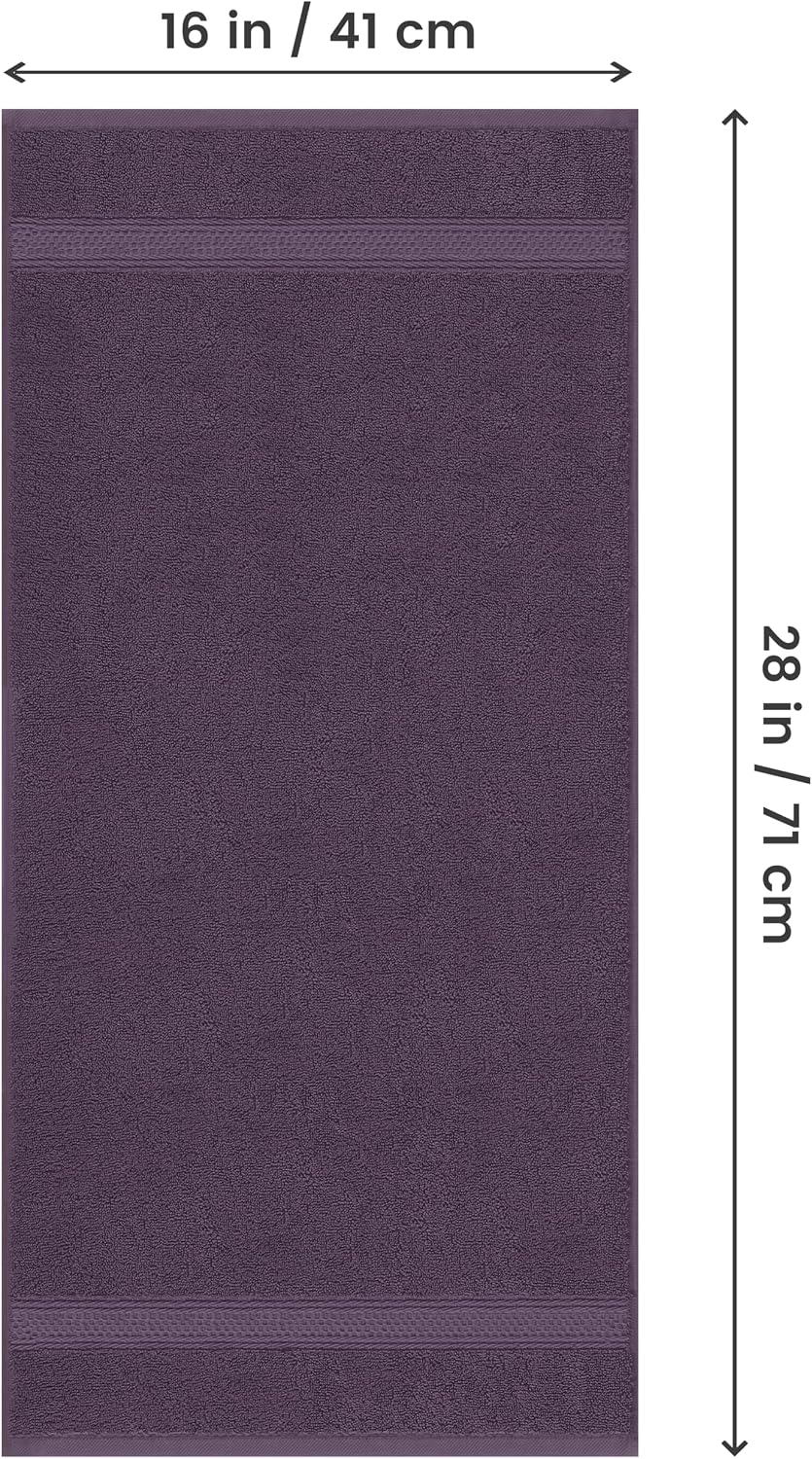 Thumbnail 1 de Utopia Towels UT0626 handdoekenset van ringgesponnen katoen, Plum, 6 stuks