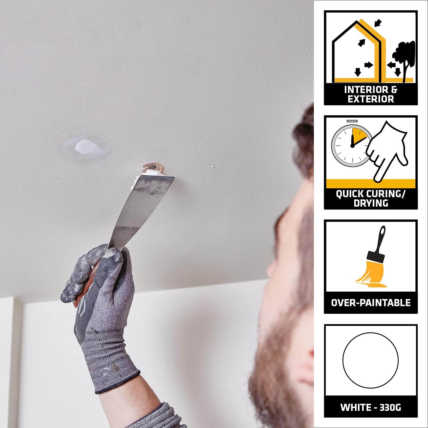 Thumbnail 1 de Everbuild All Purpose Ready Mixed Filler – 330g Tube (Interior & Exterior)