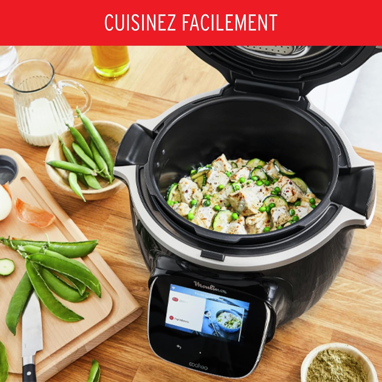 Thumbnail 4 de Moulinex Cookeo Touch Wifi Multicuiseur intelligent – Cuve 6 L, haute pression, 250 recettes intégrées