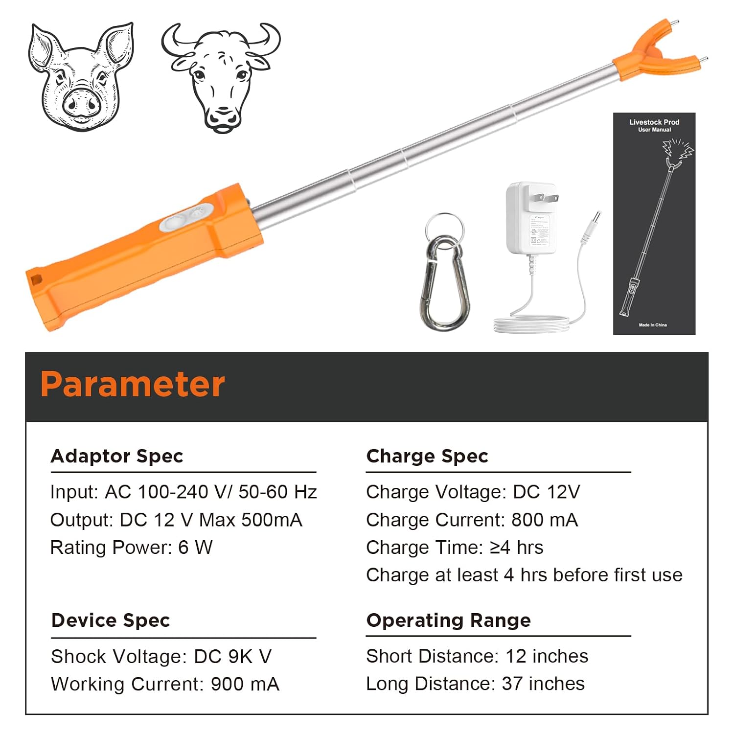 Detalle 2 de Cattle Prod, 37-Inch Retractable
