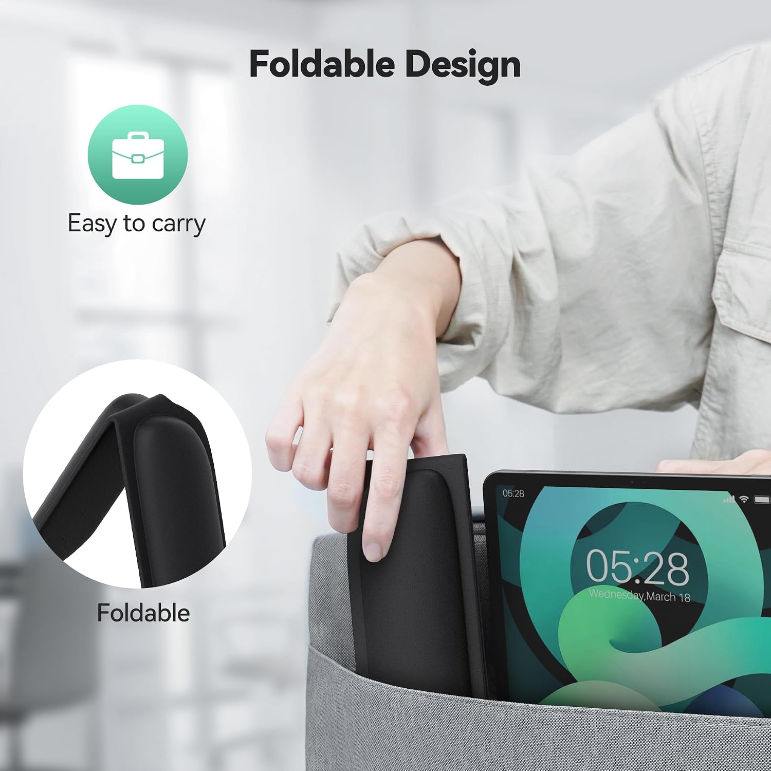 Thumbnail 5 de TECKNET Mouse Mat Wrist Support ergonomic mouse pad