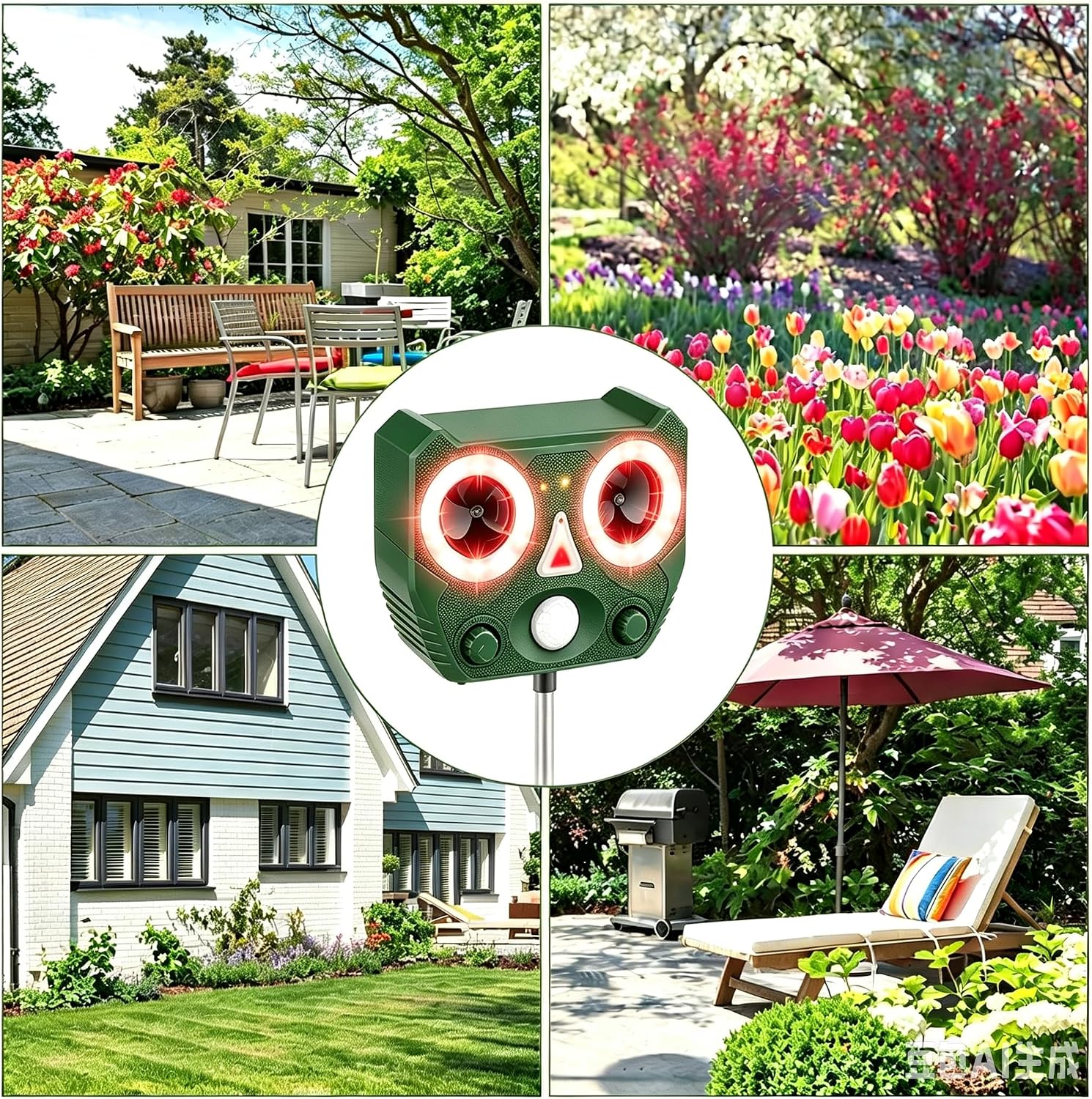 Thumbnail 6 de Lsbtaucp SJZ-119A Solar Animal Deterrent with 5 Modes and USB Charging