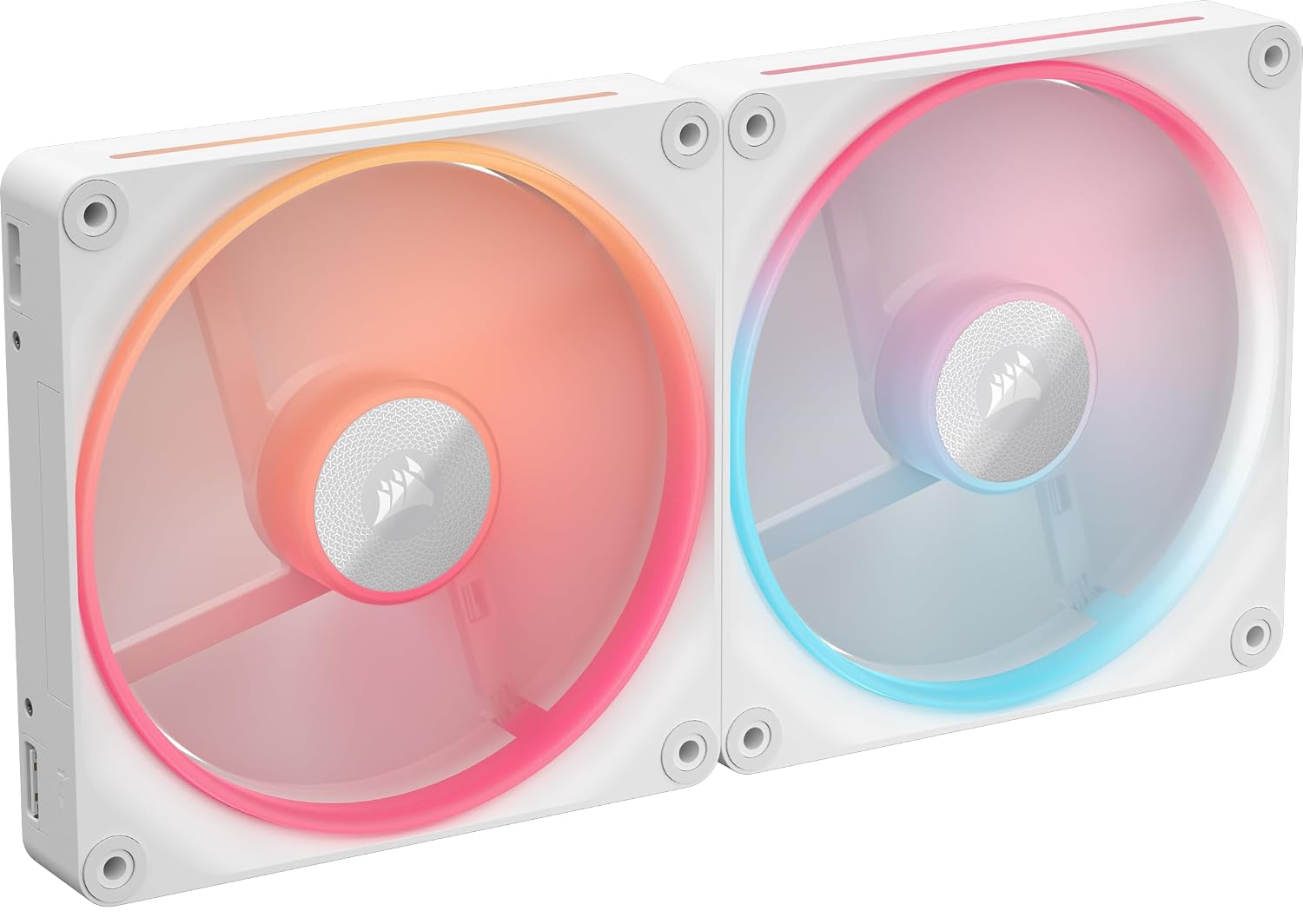 Detalle de CORSAIR iCUE LINK LX140-R CO-9051056-WW – wentylatory 140 mm PWM RGB, odwrócony przepływ, 2 szt.