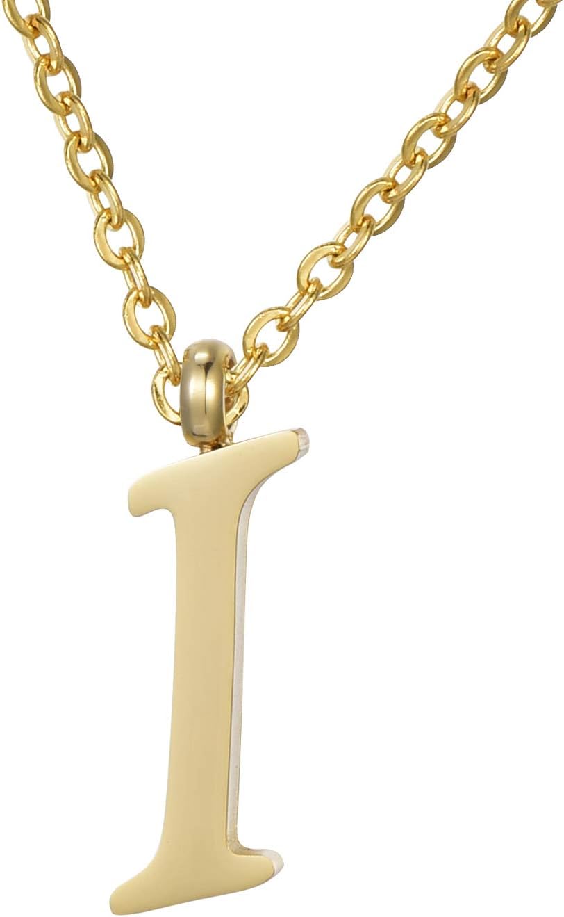 Detalle de Morella Collar de Oro y Acero Inoxidable con Colgante Letras 46 cm