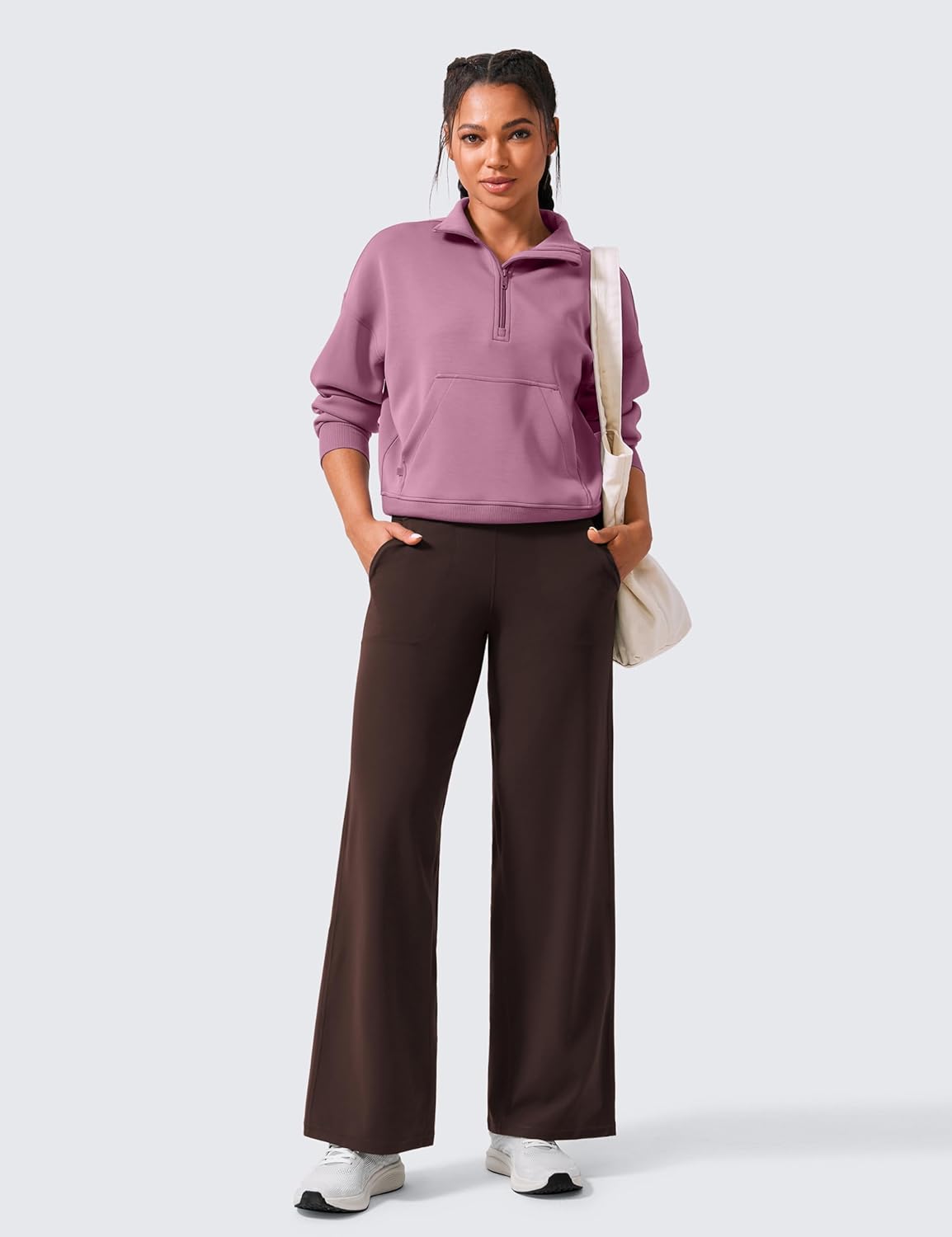 Thumbnail 3 de CRZ YOGA Femmes Butterlift Taille Haute Pantalon Bootcut avec Poches – 74/79/84 cm, confort quotidien