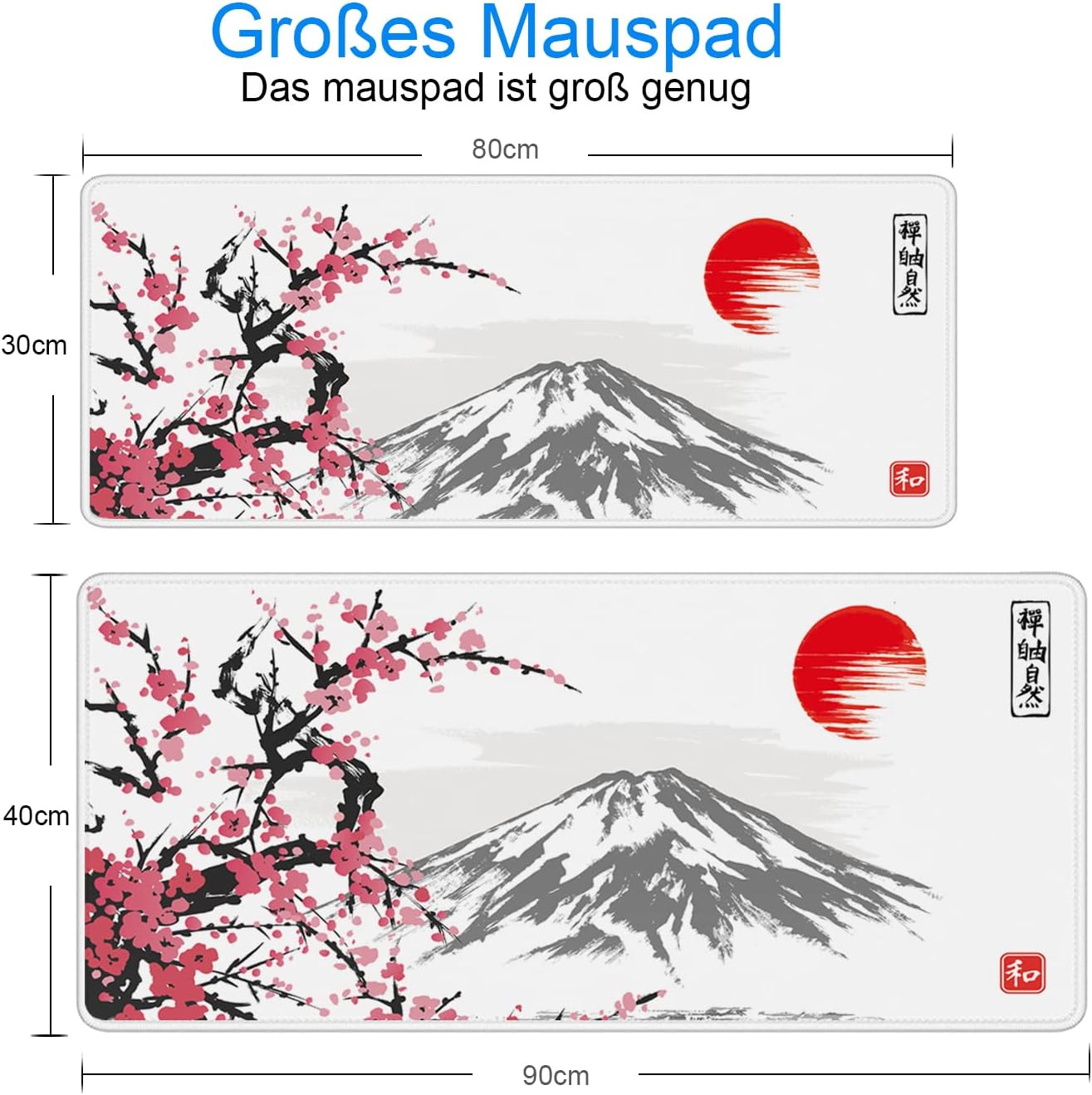 Thumbnail 2 de Owege Gaming Mauspad XXL – großes, wasserfestes Mousepad mit vernähten Kanten