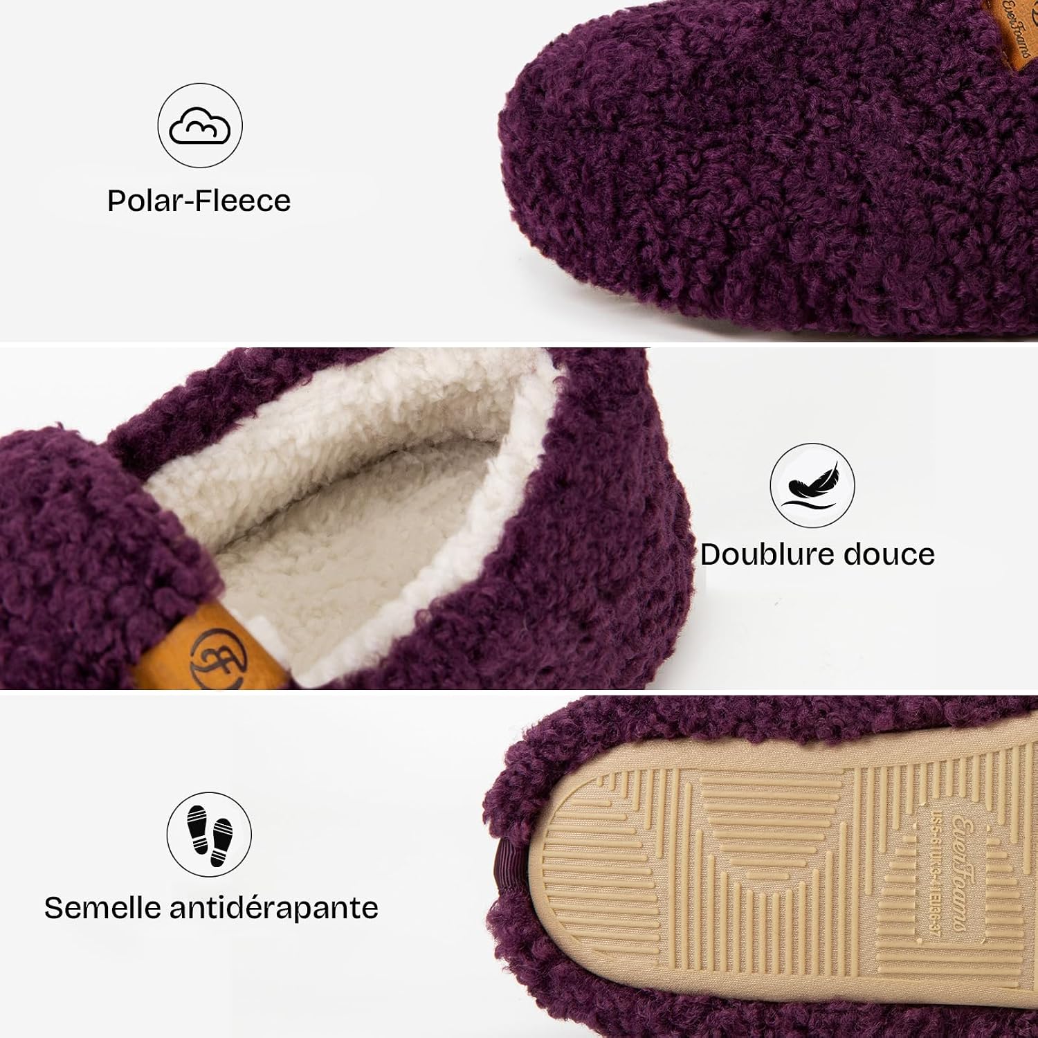 Thumbnail 4 de EverFoams Chaussons Femme Mousse à mémoire