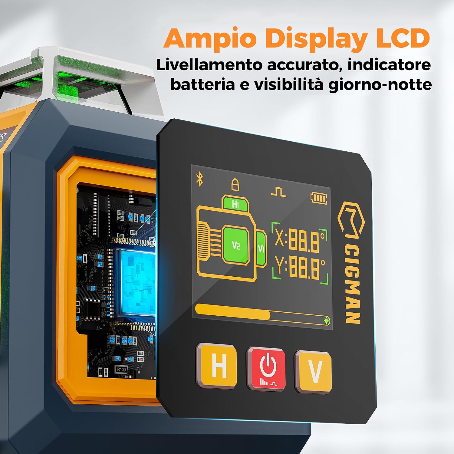 Thumbnail 2 de Livella Laser CIGMAN CMS03: 3x360° autolivellante, controllo via App e display LCD