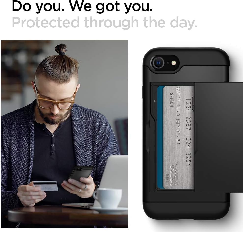 Thumbnail 3 de Spigen Slim Armor CS pour iPhone SE (2022) - coque noire